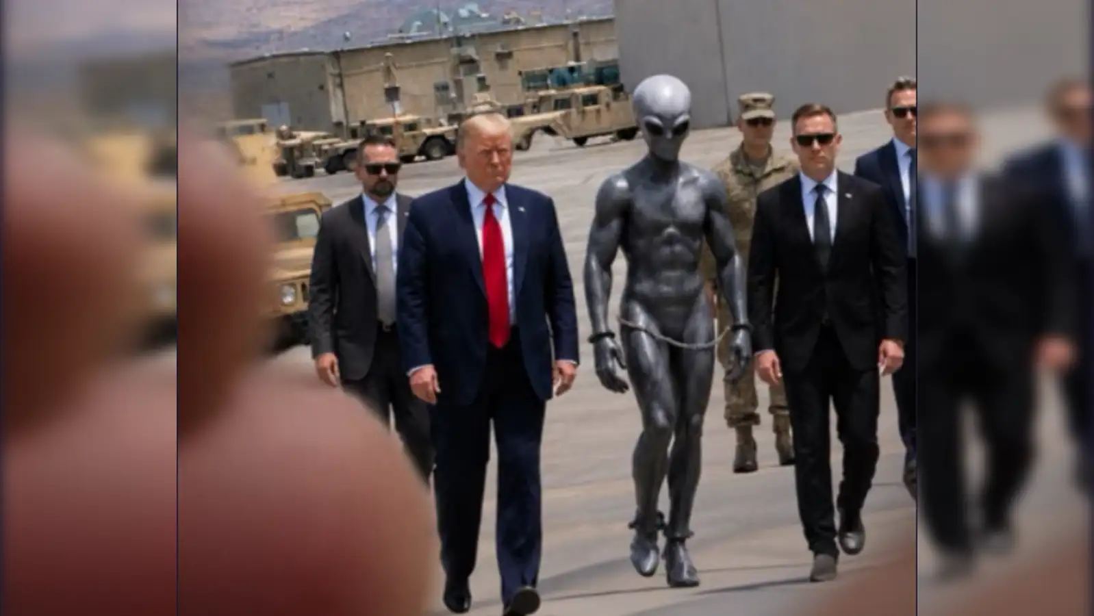 Trump shares partially handcuffed AI alien in shackles in wild posting spree days after Pentagon releases UFO files - The Economic Times