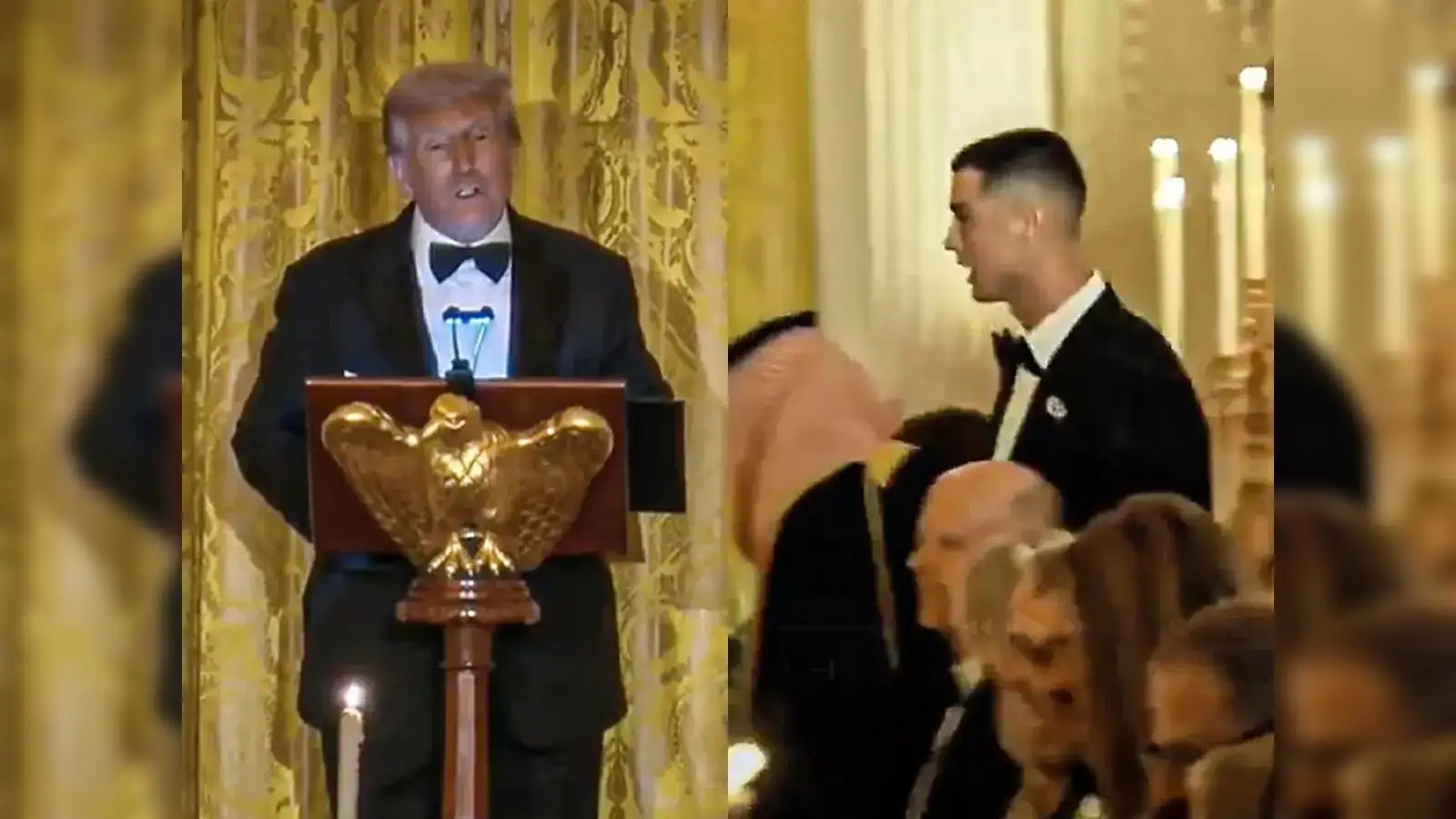 Cristiano Ronaldo attends White House dinner with Donald Trump as video  goes viral; US President says 'My son is a big fan of Ronaldo' - The  Economic Times