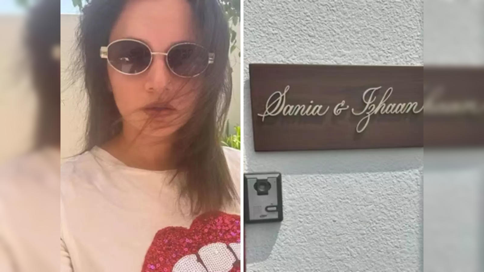 Sania Mirza shows off new nameplate for her home, fans laud tennis champion  for moving on after divorce from Shoaib Malik - The Economic Times