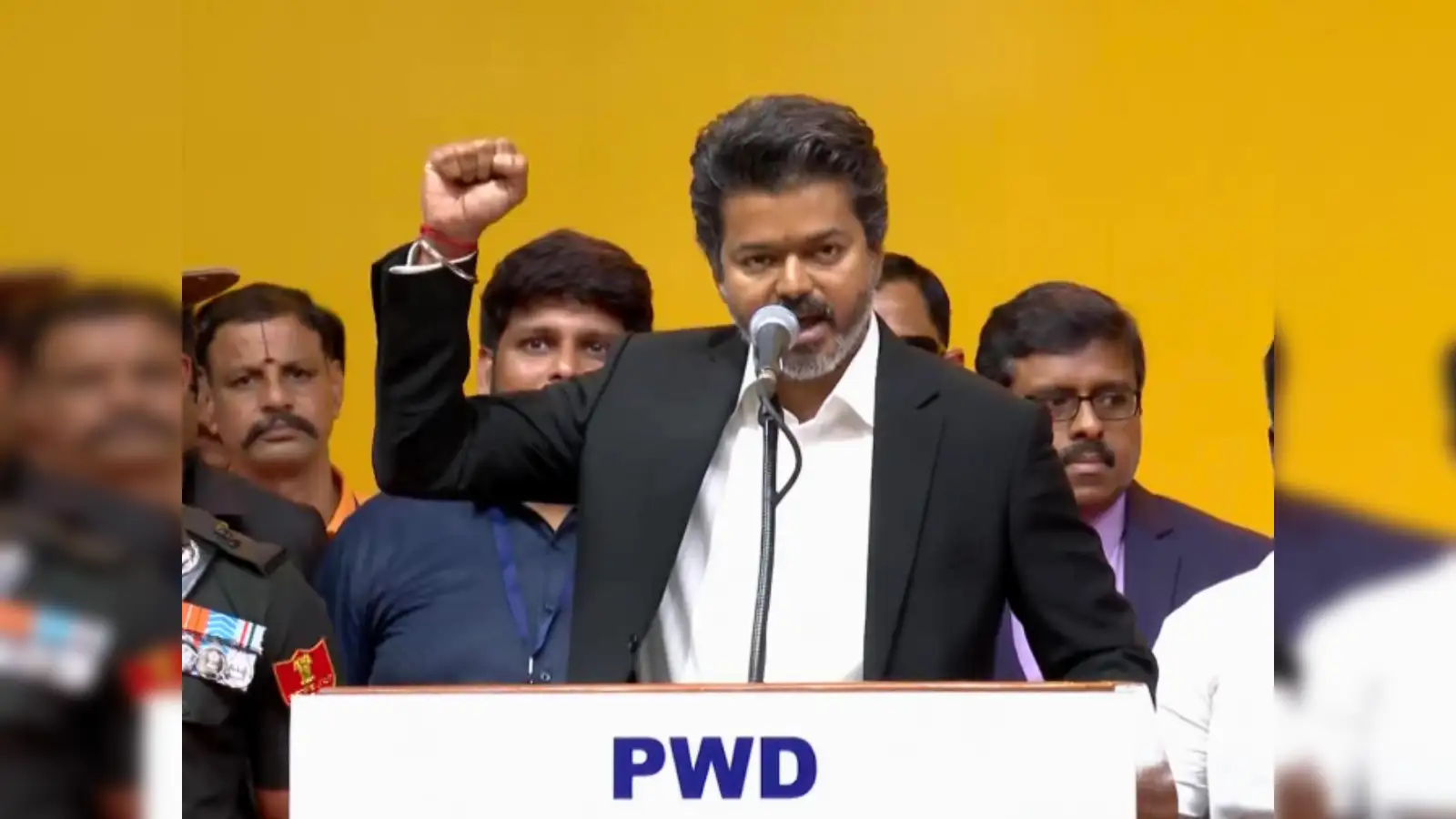 C. Joseph Vijay ennum naan': Vijay sworn in as 13th Chief Minister of Tamil  Nadu; Watch - The Economic Times