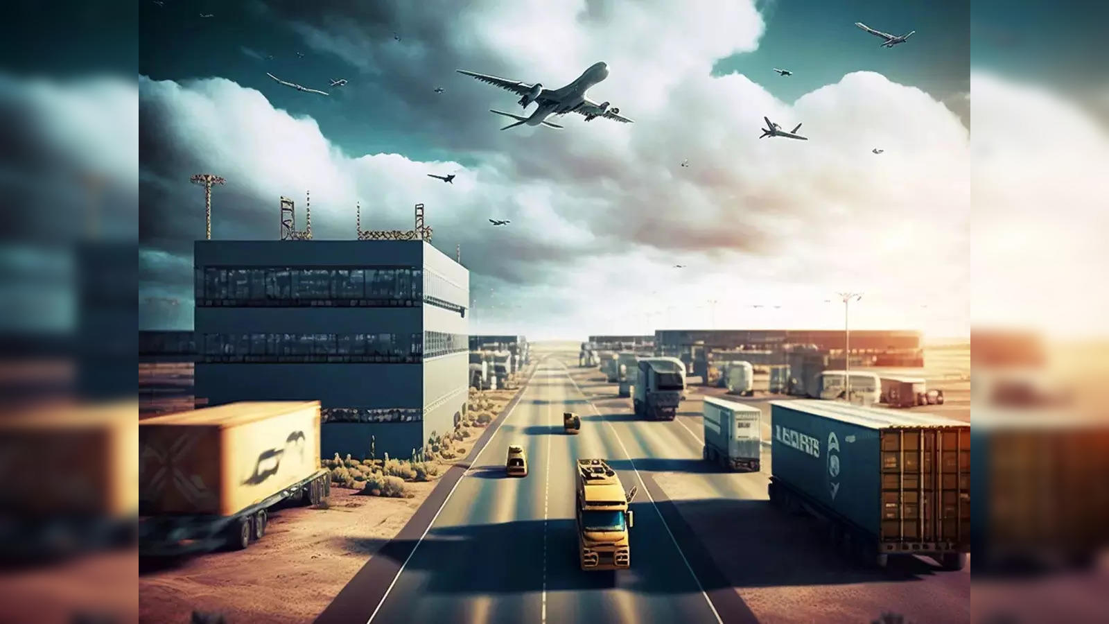 Global Logistics: Bridge, Truck, Airplane, and Cargo Ship Scene | AI Art  Generator | Easy-Peasy.AI