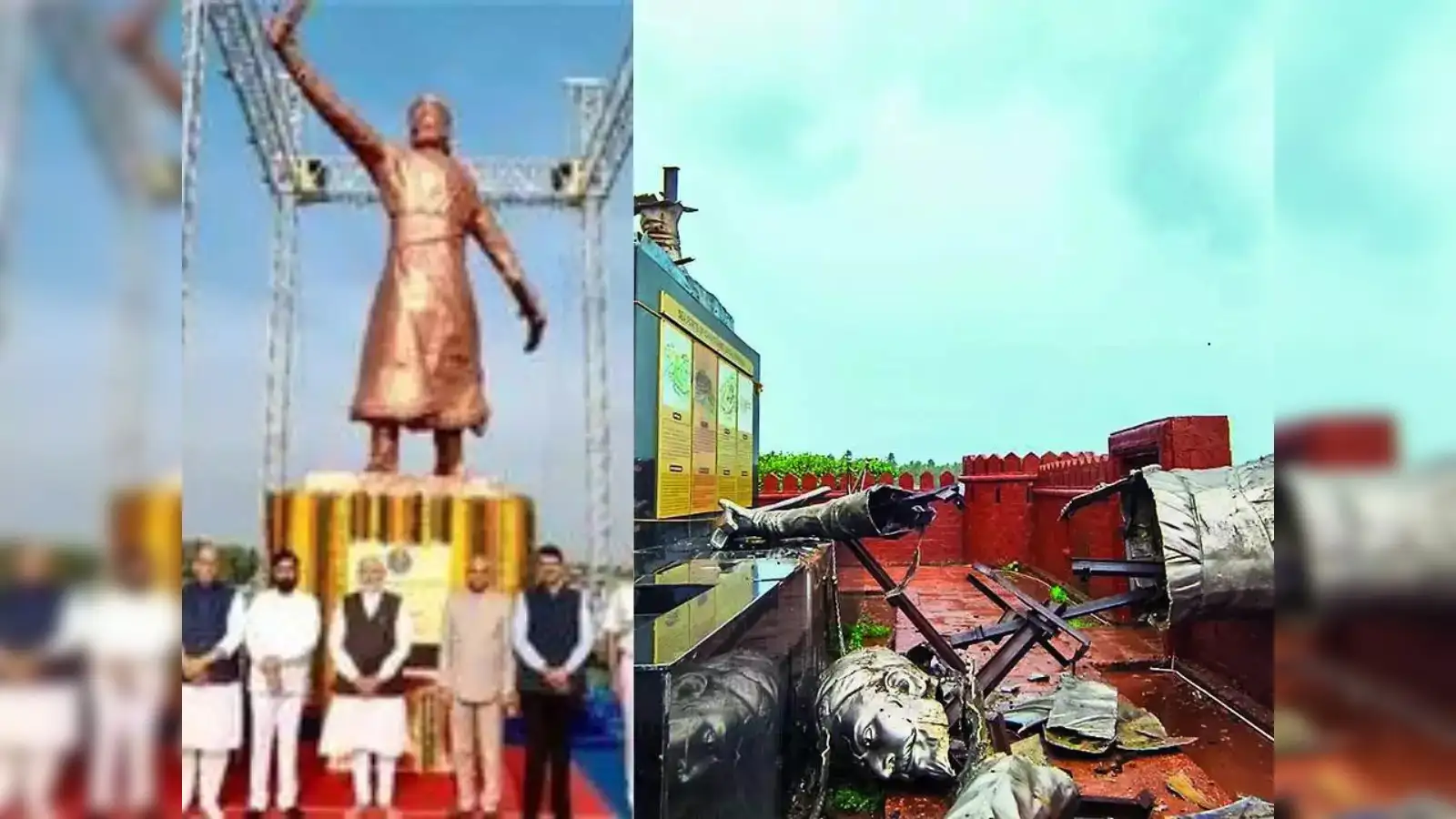 Maharashtra statue politics: Shivaji Maharaj statue collapse leads to  opposition protest - The Economic Times