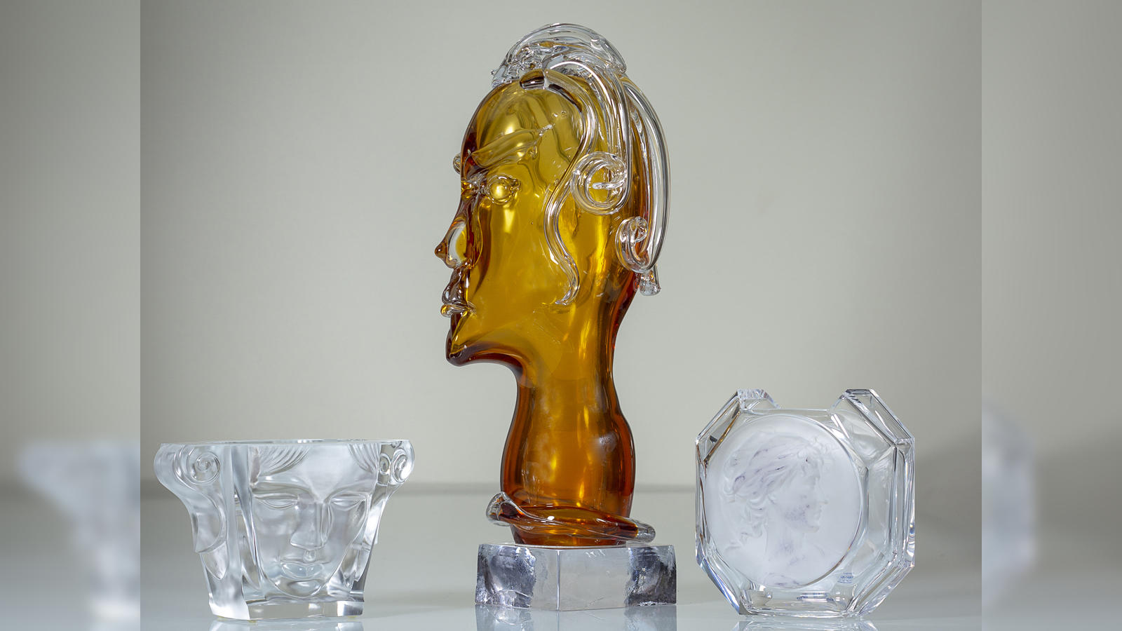 Artistic Head Glass Sculpture