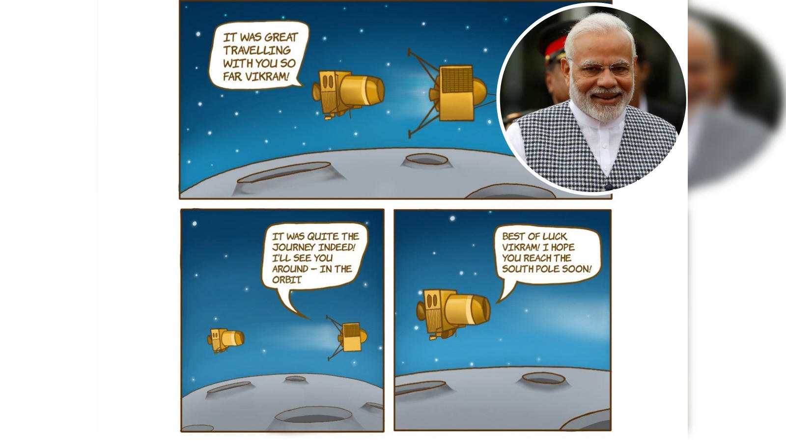 ISRO shares adorable Chandrayaan-2 cartoon hours ahead of landing; an  'excited' PM Modi urges India to watch - The Economic Times