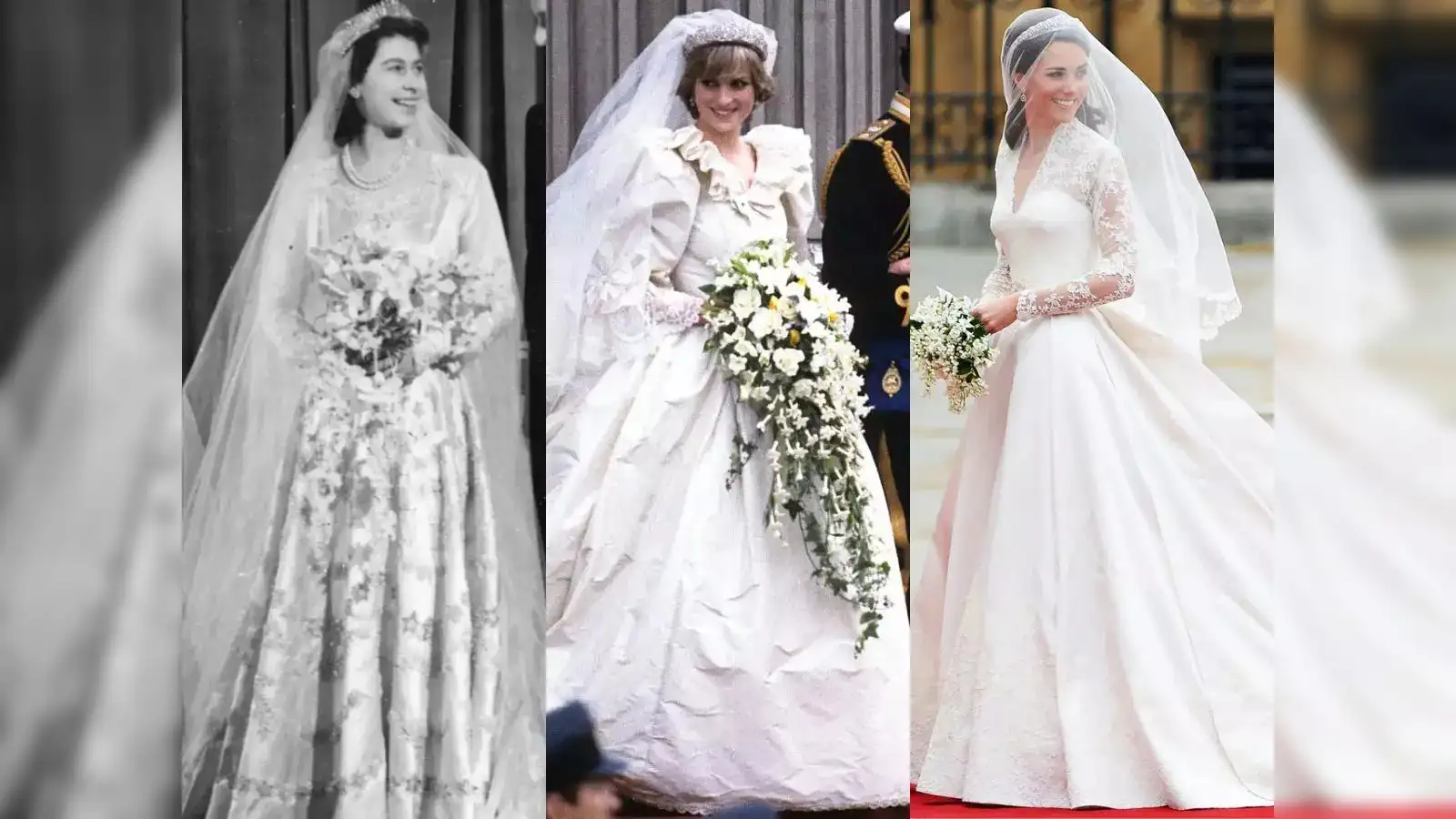 Guess who wore the most expensive royal wedding gown? Princess Diana vs  Kate Middleton vs Queen Elizabeth II - The Economic Times