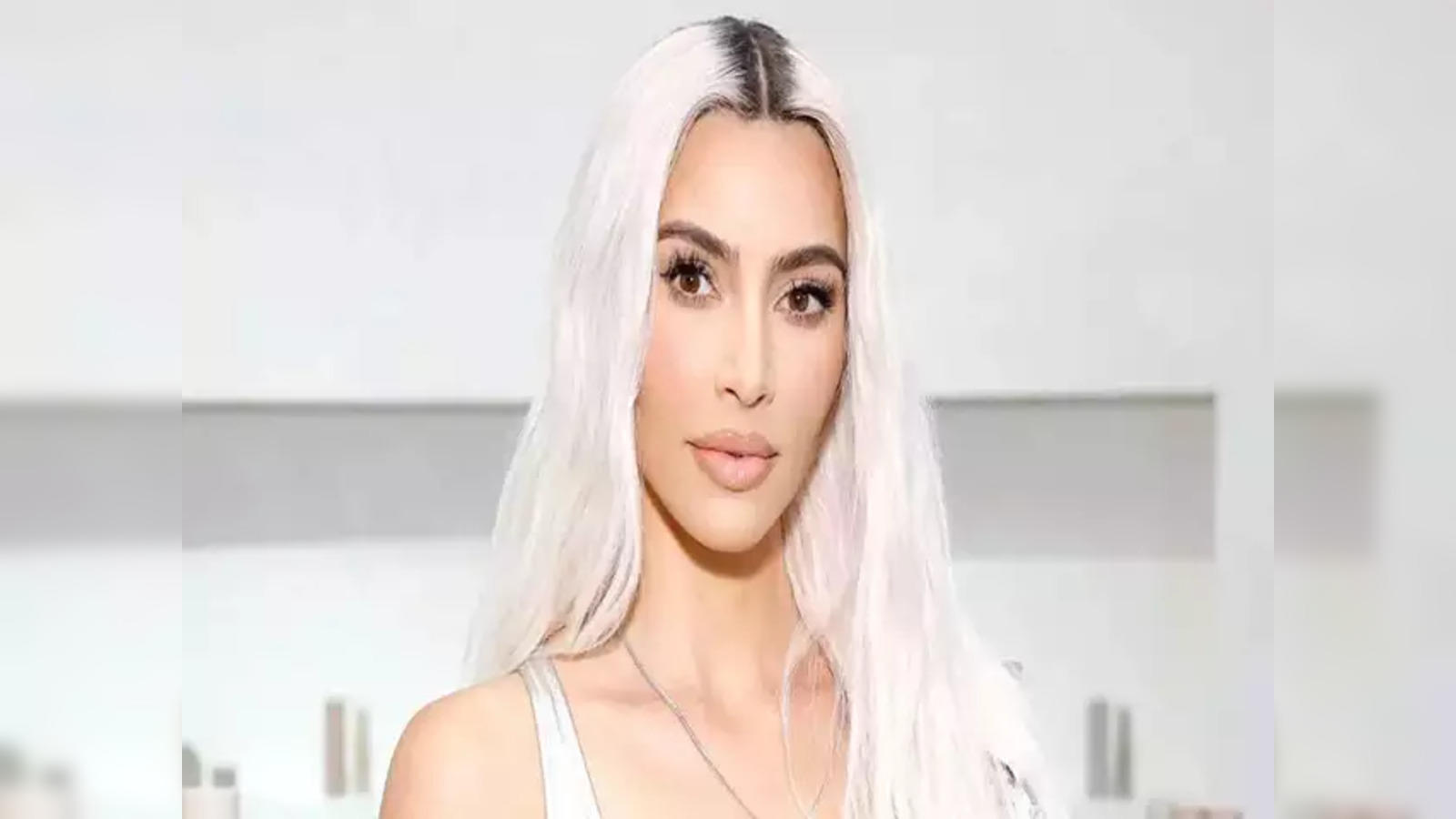 Kim Kardashian West Blonde Hair Beauty Routine Makeup