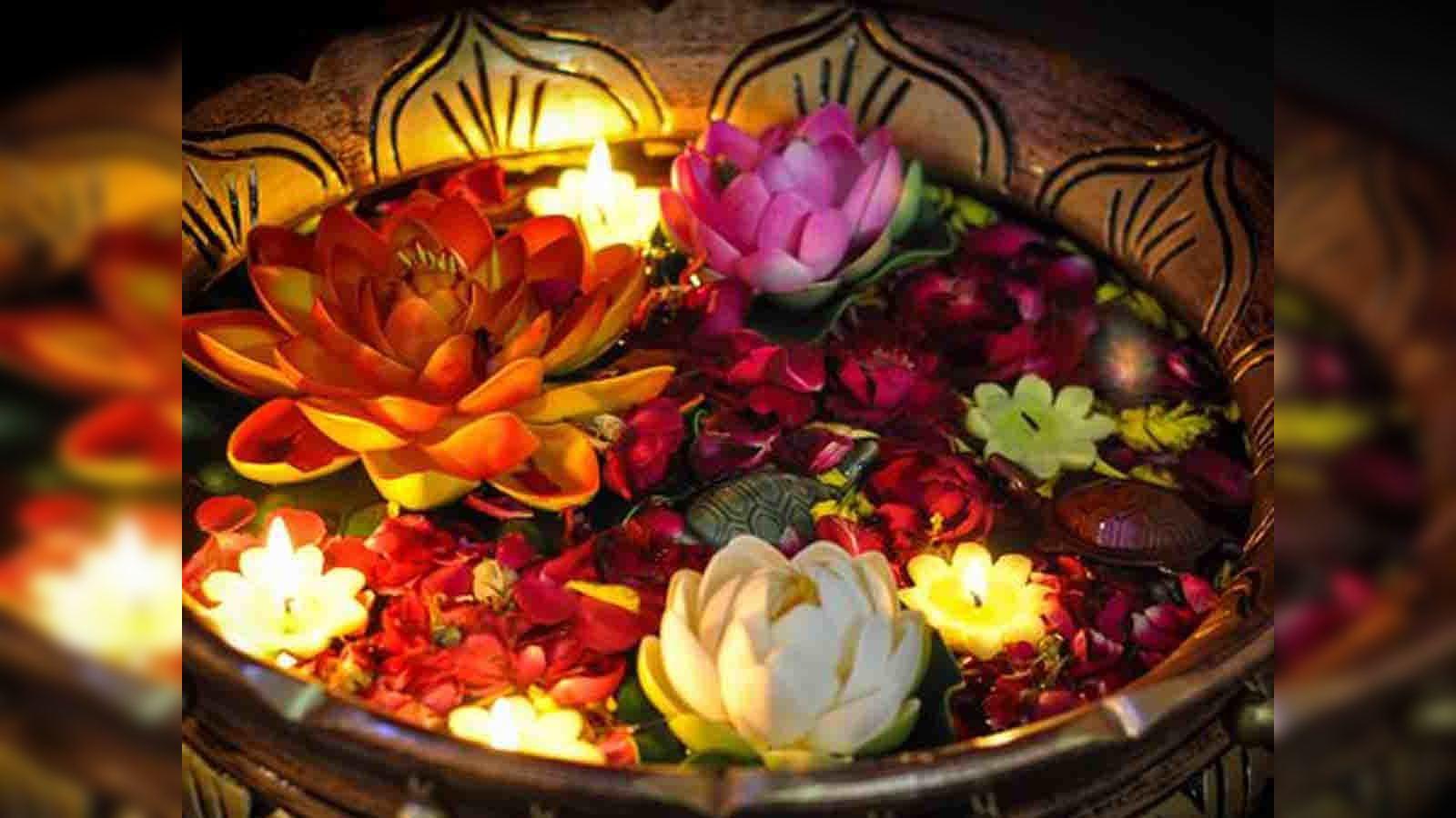 Buy Dried Flower Candles Online In India -  India