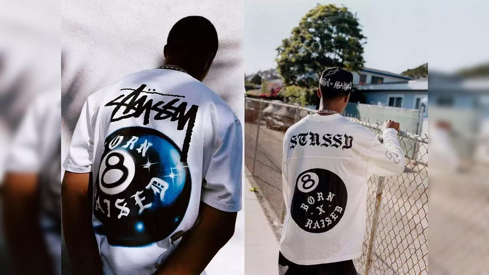 STUSSY & BORN X RAISED 8 BALL TEE - Tシャツ/カットソー(半袖/袖なし)