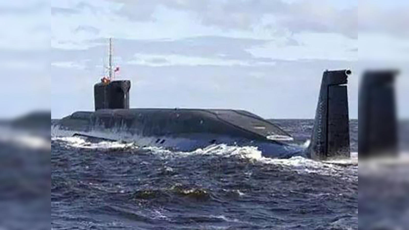 The images of the Russian submarine that was seriously damaged in
