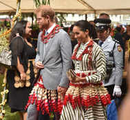 Royals In Tonga: Prince Harry, Meghan Twinning In Skirts