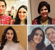 Ambani Reception: Akash-Shloka Can't Stop Smiling; Madhuri Dixit, Preity Zinta And Para-Athlete Deepa Malik In Attendance