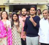 Lok Sabha Elections news: Mukesh Ambani and family cast their votes in Mumbai