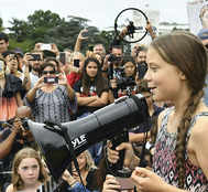 Greta Thunberg joins climate protest in Washington