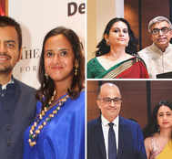 ET Awards 2019: Bhavish Aggarwal, Wife Twin In Shades Of Blue; Bright Sarees, Classy Suits Dominate