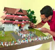 Covid-19: UAE-based artist creates replica of Kerala's famous Thrissur Pooram festival