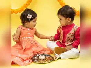 Image for Best Rakhi outfits for infants to celebrate Raksha Bandhan in ethnic style and comfort