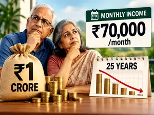 Image for Retiring with Rs 1 crore corpus: Will it be sufficient to get Rs 70,000 monthly for 25 years?