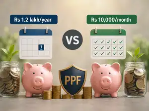 Image for Rs 1.2 lakh/year vs Rs 10,000/month in PPF: Which option can help you make larger corpus in 15 years?
