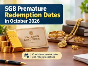 Image for SGB premature redemption dates in October 2026: Check tranche-wise dates and request deadlines
