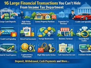 Image for 16 large financial transactions you can’t hide from Income Tax Department: Deposit, withdrawal, cash payments and more