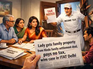 Image for Lady with Rs 3.4 lakh annual income gets a Rs 33 lakh property via gift deed; tax dept sends notice; she wins in ITAT Delhi