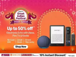 Image for Amazon Great Indian Festival 2025: Diwali Special Deals on Echo, Fire TV and Kindle – Up to 50% Off