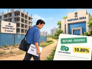 Image for Paid Rs 14.51 lakh for a home in Gurugram, buyer finds no progress at construction site as builder lost registration; HRERA directs refund with 10.80% interest