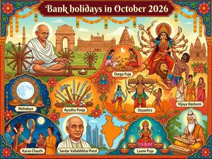 Image for Bank holidays in October 2026: Gandhi Jayanti, Dussehra, Durga Puja, and more; check full list