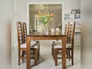 Image for 7 Best 4-Seater Wooden Dining Tables in India Perfect for Small Families