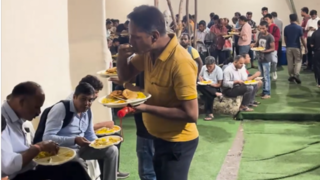 Anant Ambani shares his joy by hosting a generous "Bhandara" at Antilia
