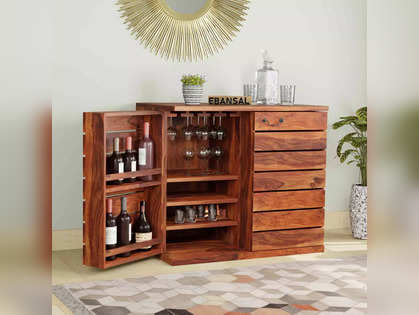 Best Sheesham wood bar cabinets for elegant home decor