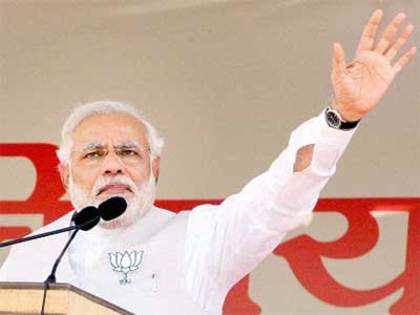 Narendra Modi urges voters to elect L.K Advani with a huge margin