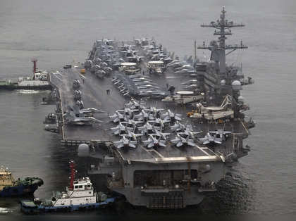 US aircraft carrier arrives in South Korea for military drills, report says