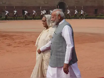 Prime Minister Sheikh Hasina with Indian Prime Minister Narendra Modi