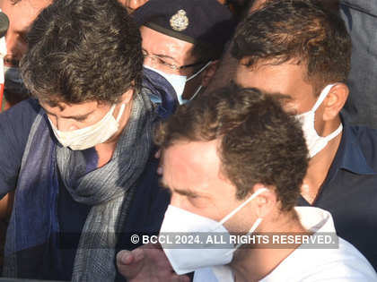 Rahul Gandhi, Priyanka meet Hathras victim's family, say no power can stifle their voice
