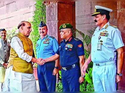 Defence minister Rajnath Singh Sets ₹50k-cr military export target