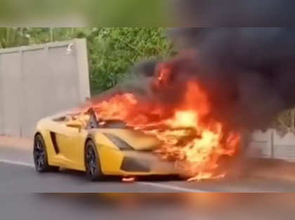 Hyderabad: Businessman burns Rs 1 crore Lamborghini Gallardo to ashes, here's why