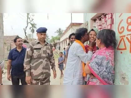 Controversy erupts as BJP's Khagen Murmu kisses woman during West Bengal campaign; Video goes viral