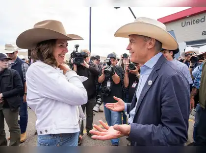 Mark Carney makes chaotic Stampede debut with pancake fails, crowd boos and cowboy charm