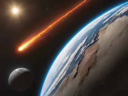 Moon Striking Earth