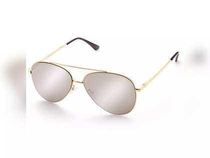 NS2003GFGL Aviator Stainless Steel Gold Frame with Green Glass Lens Su