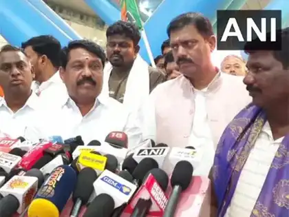 Stranded fishermen from Iran are welcomed back to Chennai by Tamil Nadu BJP president Nainar Nagendran