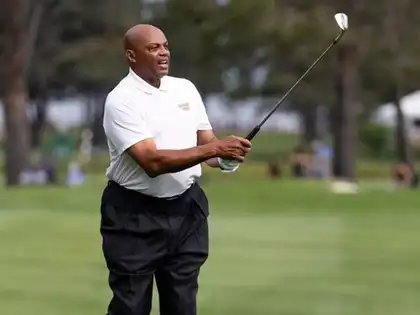 Charles Barkley on the golf course