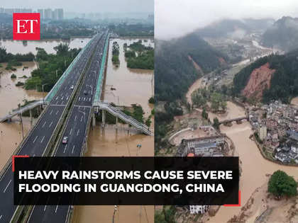 China floods: Heavy rainstorms cause severe flooding in Guangdong; aerial visuals