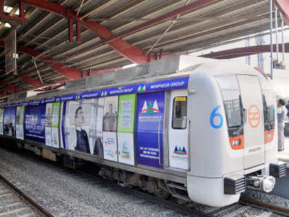 Delhi Metro gets its first ad-wrapped train