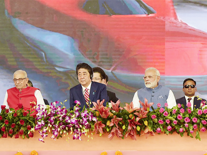 PM Narendra Modi faces fire as he launches bullet train project