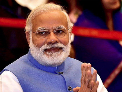 PM Narendra Modi on Navratra fast, but has his hands full