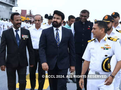 Superstar Mohanlal visits 'IAC Vikrant', says honoured to be onboard India's 1st Indigenous Aircraft Carrier