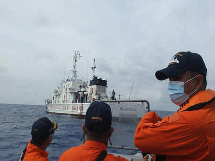 Philippine coast guard holds drills in disputed South China Sea