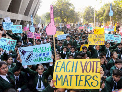 Gujarat elections 2012: School children do their bit to push voters in polls
